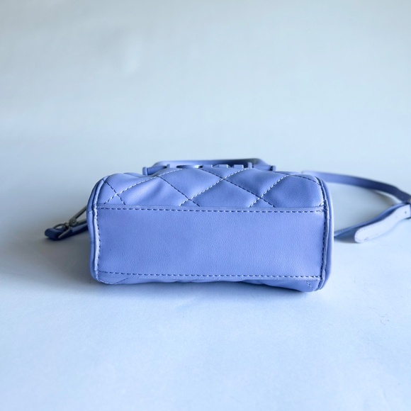 Steve Madden Lavender Polyurethane Quilted Leather Small Crossbody Shoulder Bag - Picture 6 of 15